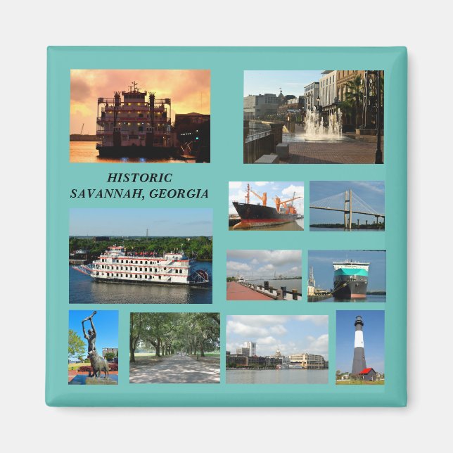 Savannah historique, aimant Géorgie (Devant)