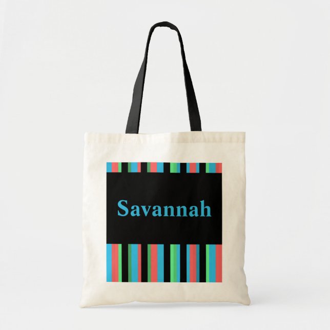 Savannah Joli Sac fourre-tout rayé (Devant)
