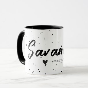 Savannah Nom Mug Nom personnalisé Modèle personnal