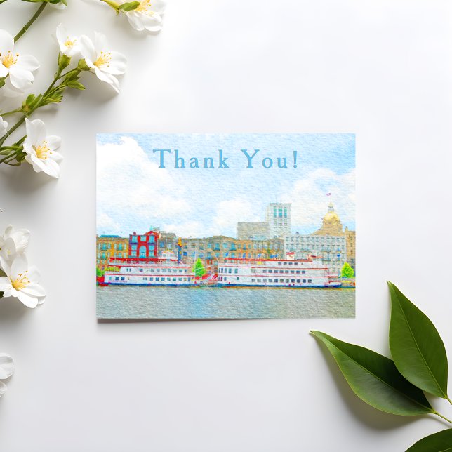 Savannah River Street Scenery Merci d'aquarelle (Créateur téléchargé)