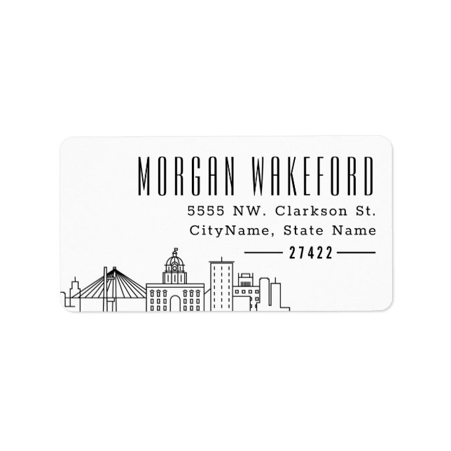 Savannah Stylisé Skyline | Grand Étiquette de adre (Devant)