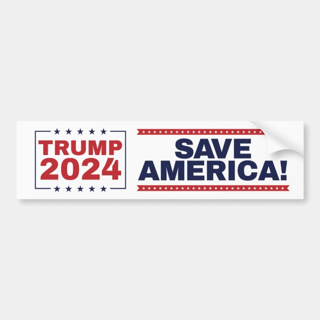 Save America ! Trump 2024 Bumper Sticker (Devant)