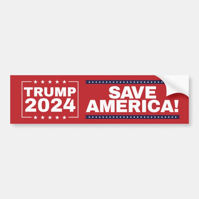 Save America ! Trump 2024 Bumper Sticker (Devant)