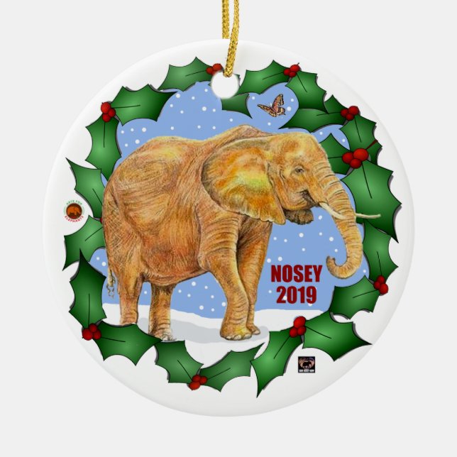 Save Nosey Now 1er ornement de Noël annuel. (Devant)