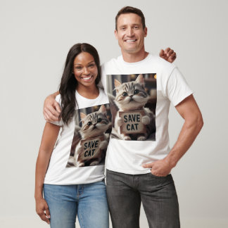 Save Our Cute Cats : A Graphic Design T-Shirt