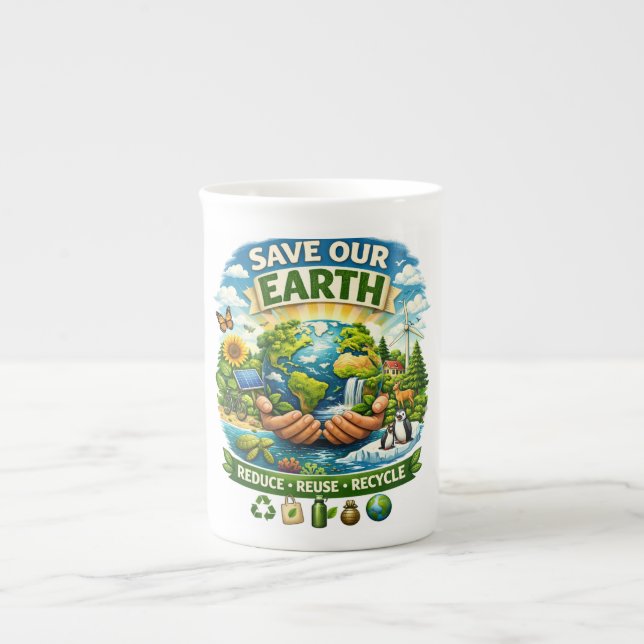 Save Our Earth Eco Friendly Design mug (Devant)