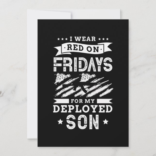 Save The Date 03.I Wear Red on Fridays For My Deployed Son (Devant)