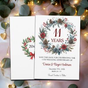Save The Date 11e anniversaire du Mariage hiver