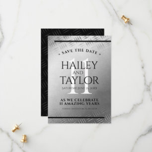 Save The Date 11ème anniversaire de Mariage en acier