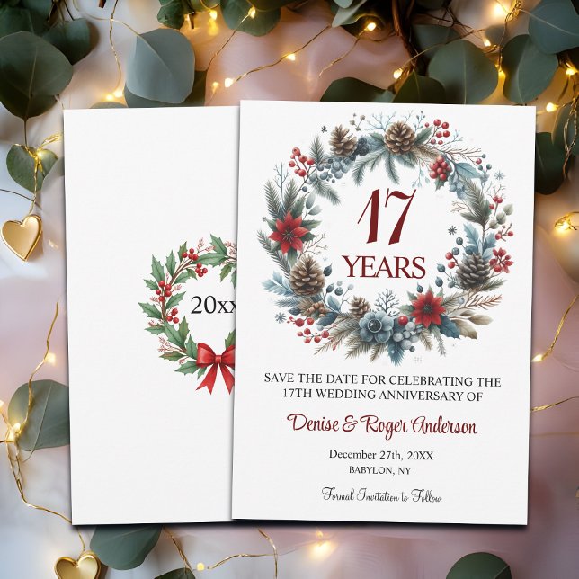 Save The Date 17e anniversaire du Mariage hiver (Créateur téléchargé)