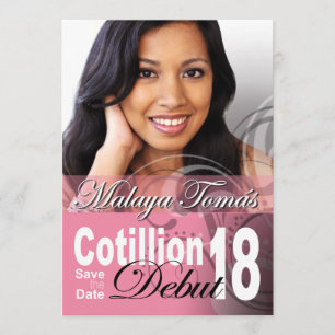 Save The Date 18e Anniversaire Cotillion Début Enregistrer la Da