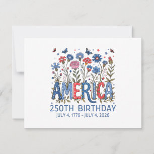 Save The Date 250 Ans Anniversaire Amérique États-Unis 250e Anni