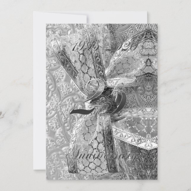 Save The Date 25e anniversaire du Mariage Jubilé 2020 argent chi (Devant)