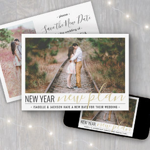 Save The Date 2 Photo Changement de plans Mariage Nouvel An Vaca
