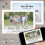 Save The Date 2 Photo Famille Reunion Party Moderne Élégant Scri<br><div class="desc">membres de la famille Invitation pour sauver la date pour un pique-nique de réunion, barbecue ou fête avec cette élégante invitation photo moderne 2. Tous les textes et les images sont faciles à customiser. (CONSEIL EN MATIÈRE DE PLACEMENT D'IMAGE : Une façon simple de centrer les photos comme vous voulez...</div>