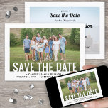 Save The Date 2 Photo Family Reunion Party Rassembler BBQ Pique-<br><div class="desc">membres de la famille Invitation pour sauver la date d'un pique-nique de réunion, barbecue ou fête avec cette élégante invitation moderne minimaliste 2 photo. Les images et tout le texte sont simples à customiser. (CONSEIL EN MATIÈRE DE PLACEMENT D'IMAGE : Une façon simple de centrer une photo exactement comment vous...</div>