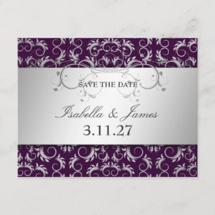 Save The Date 311 Argent Divine Eggplant Enregistrer la date