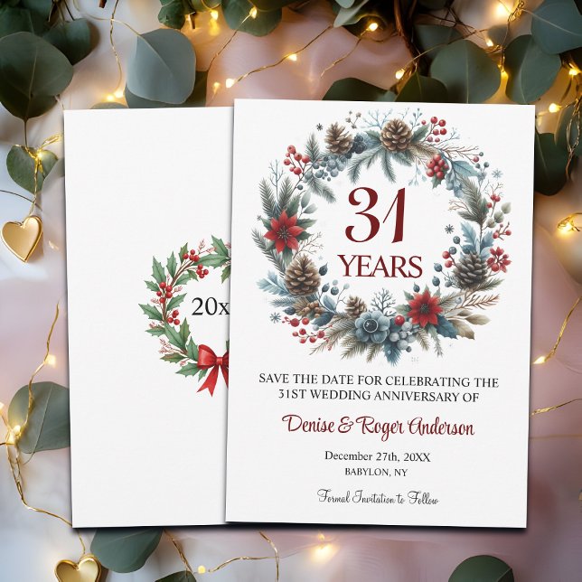 Save The Date 31e anniversaire du Mariage hiver (Créateur téléchargé)