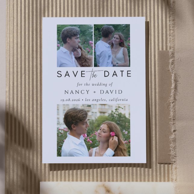 Save The Date 3 Collage de photos de mariage  (Créateur téléchargé)
