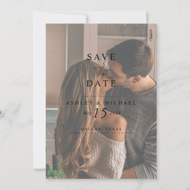 Save The Date 3 Photo Elegant Wedding Website QR Code (Devant)