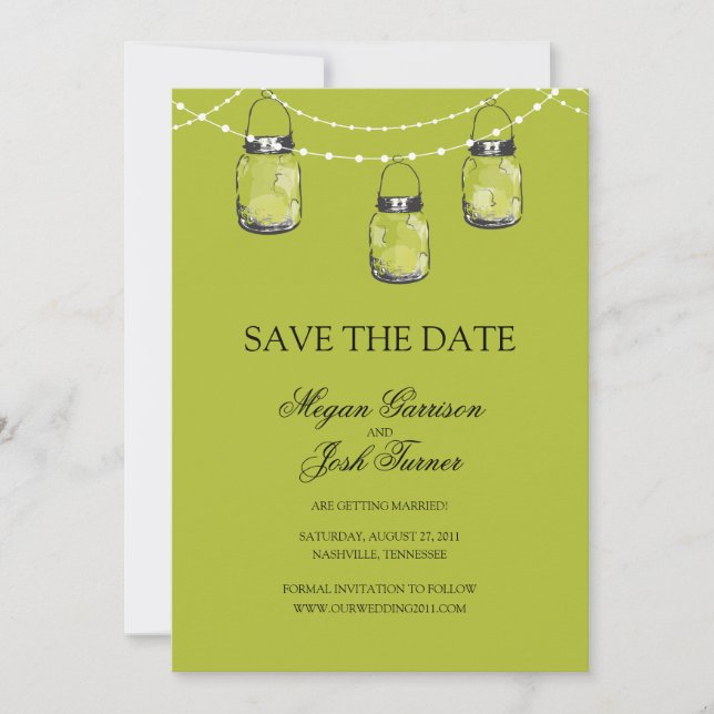 Save The Date 3 Pots Mason Suspendus - SAUVEGARDEZ LA DATE (Devant)