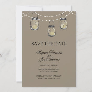 Save The Date 3 Pots Mason Suspendus - SAUVEGARDEZ LA DATE