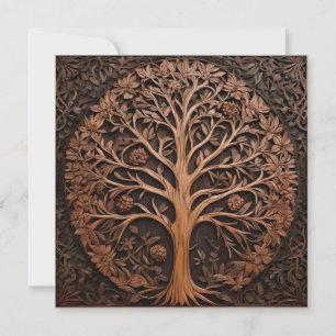 Save The Date 3D Warah Tree Wood Print,