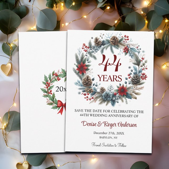 Save The Date 44e anniversaire du Mariage hiver (Créateur téléchargé)