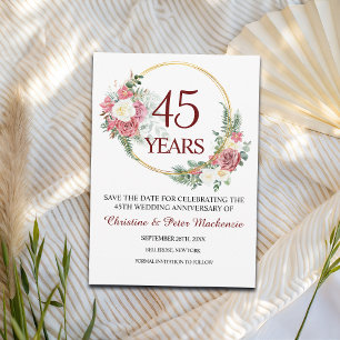 Save The Date 45e anniversaire du Mariage Sapphire
