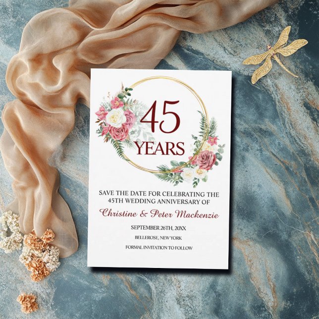 Save The Date 45e anniversaire du Mariage Sapphire (Créateur téléchargé)
