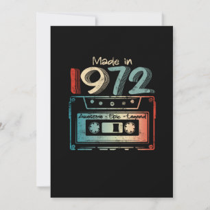 Save The Date 50 Cadeaux Anniversaire Année Vieux Fait en 1972 C