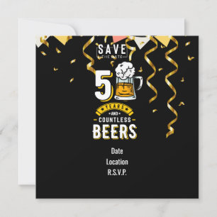 Save The Date 50e anniversaire 50 ans et innombrables bières