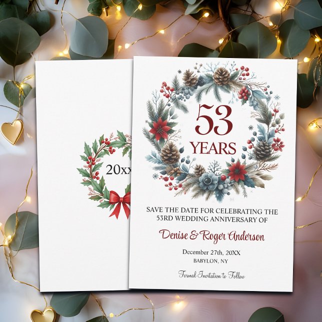 Save The Date 53e anniversaire du Mariage hiver (Créateur téléchargé)