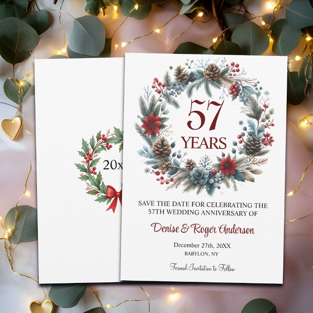 Save The Date 57e anniversaire du Mariage hiver (Créateur téléchargé)