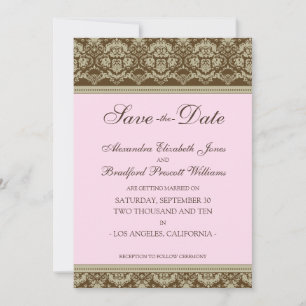 Save The Date 5x7 Appartement Enregistrer la date Vintage Baroqu