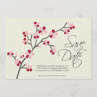 Save The Date 5X7 Cherry Blossom Designer Enregistrer la date 2