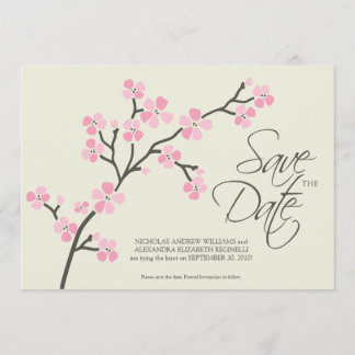 Save The Date 5X7 Cherry Blossom Designer Enregistrer la date 2 