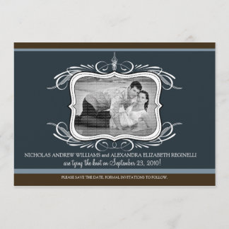 Save The Date 5X7 Chic Deco Designer Enregistrer la date :: minu