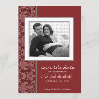 Save The Date 5X7 Choisissez votre propre couleur Baroque Enregi