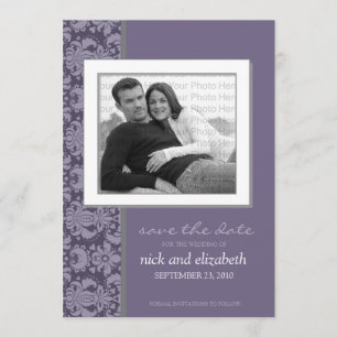 Save The Date 5X7 Choisissez votre propre couleur Baroque Enregi