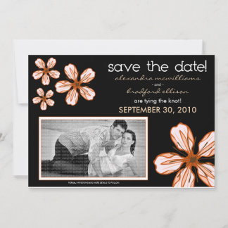 Save The Date 5x7 Fleur de cerisier de corail Enregistrer/Date F