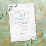 Save The Date 60th Diamond Wedding Anniversary Hearts Confetti<br><div class="desc">Featuring delicate love hearts confetti. Personalise with your special sixty years diamond anniversary save the date information in chic lettering. Designed by Thisisnotme©</div>