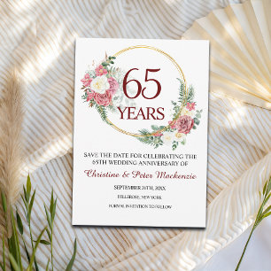 Save The Date 65e anniversaire de mariage Saphir Bleu
