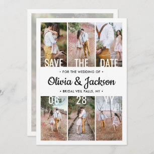 Save The Date 7 Photo Simple Moderne Mariage Remplacement Change