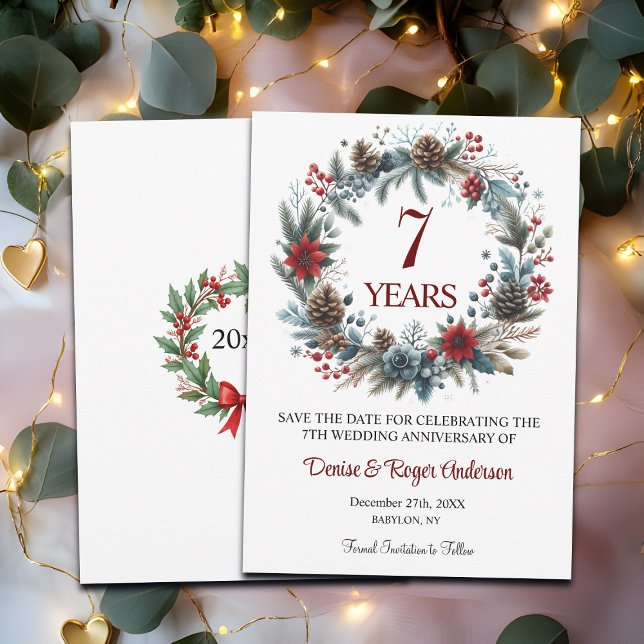 Save The Date 7e anniversaire Mariage hiver (Créateur téléchargé)