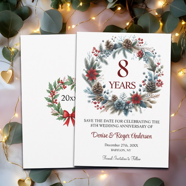 Save The Date 8e anniversaire Mariage hiver (Créateur téléchargé)