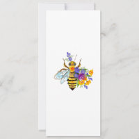 Abeille à fleurs avec plantes sauvages