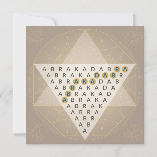 Save The Date Abracadabra Mantra magique Illustration Triangle (Devant)