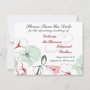 Save The Date Abstrait Floral Enregistrer la date