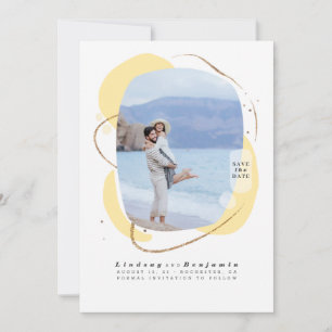 Save The Date Abstrait Géométrie Moderne Enregistrer La Photo Da